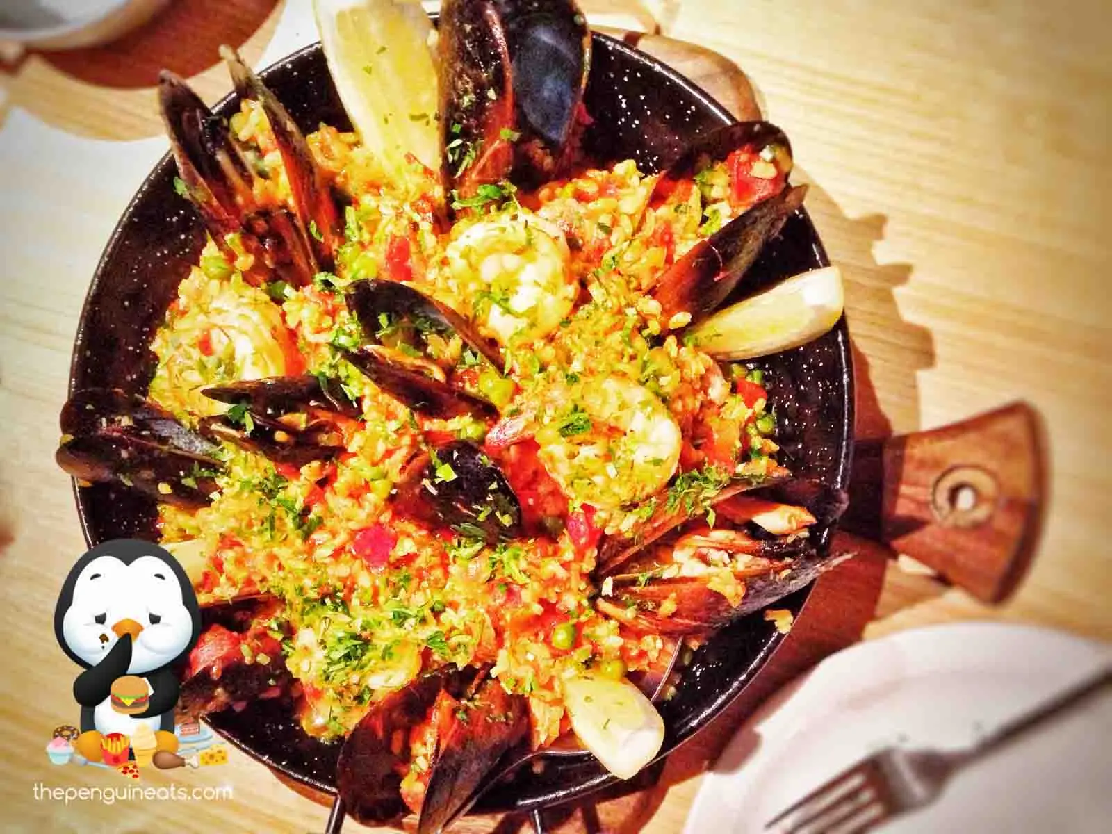 Featured dish and dining atmosphere at Hairy Canary