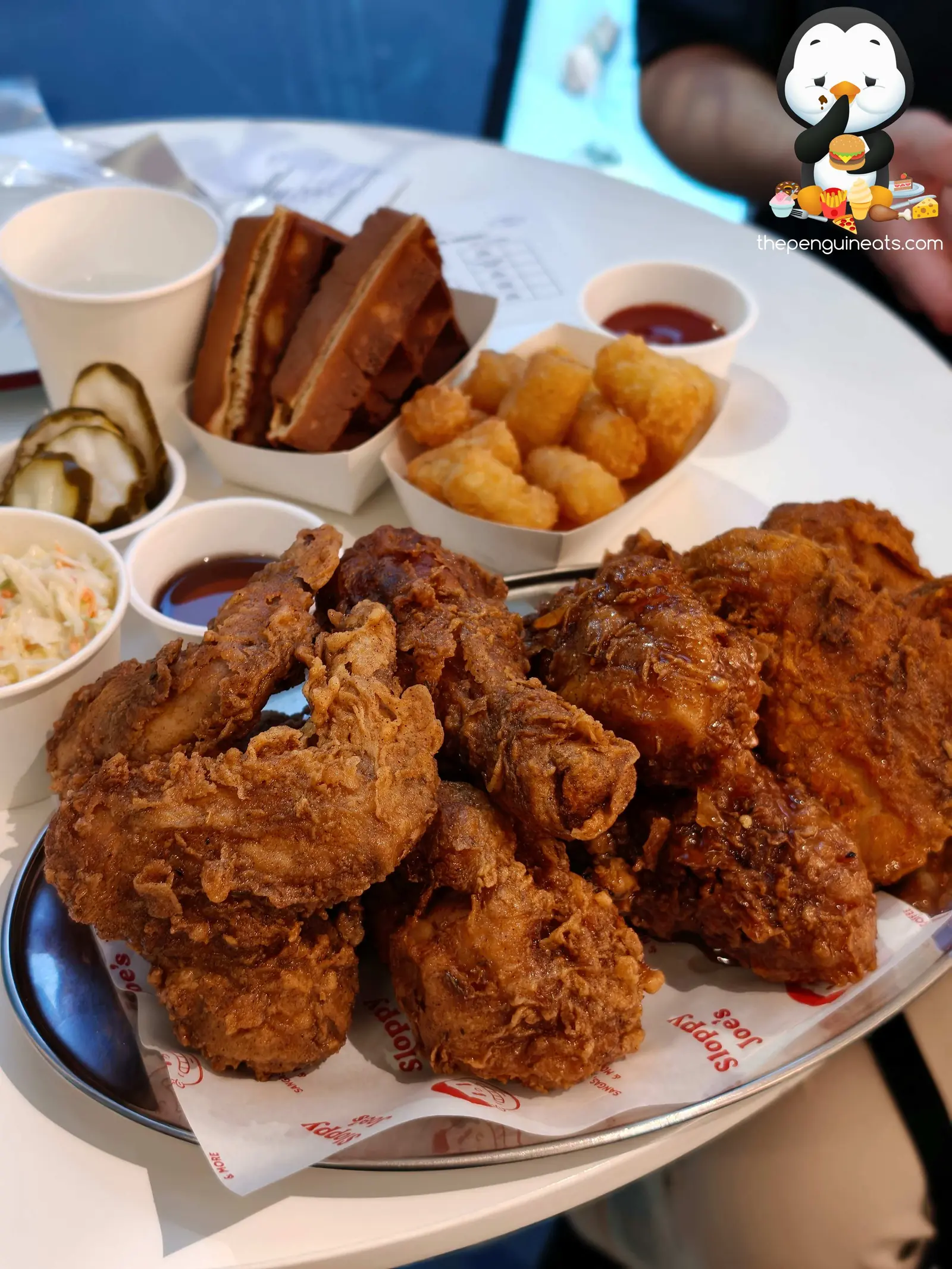 Featured dish and dining atmosphere at Flappy Joe's